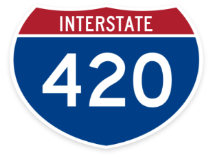 interstate 420 road sign emblem