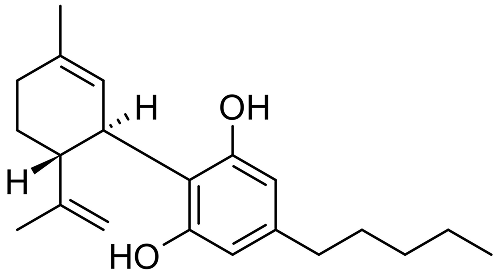 cbd-structure chemical structure diagram of CBD
